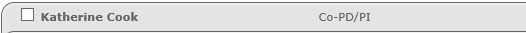 Example of user added with the Co-PD/PI role