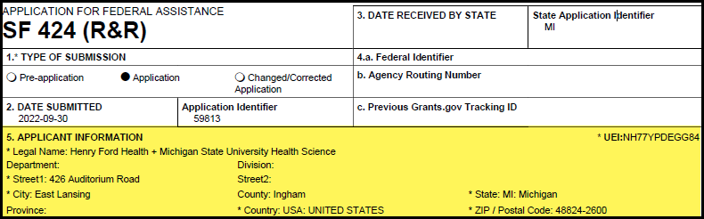 image highlighting applicant information